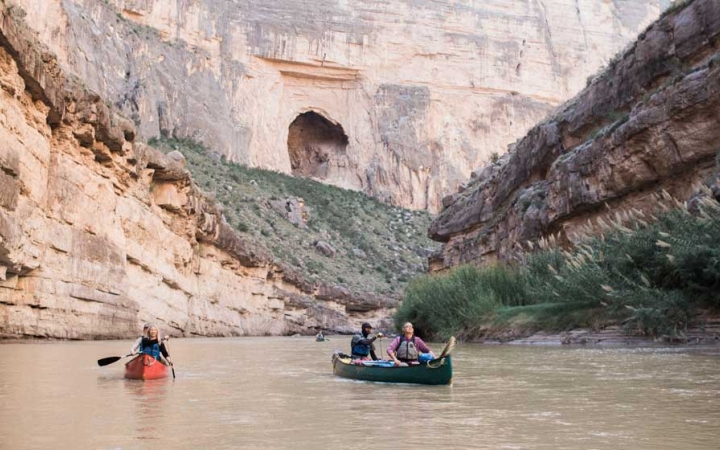 canoeing adventure trip for young adults in big bend